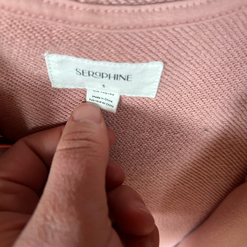 Seraphine maternity and baby wearing Hoodie - Picture 8 of 8